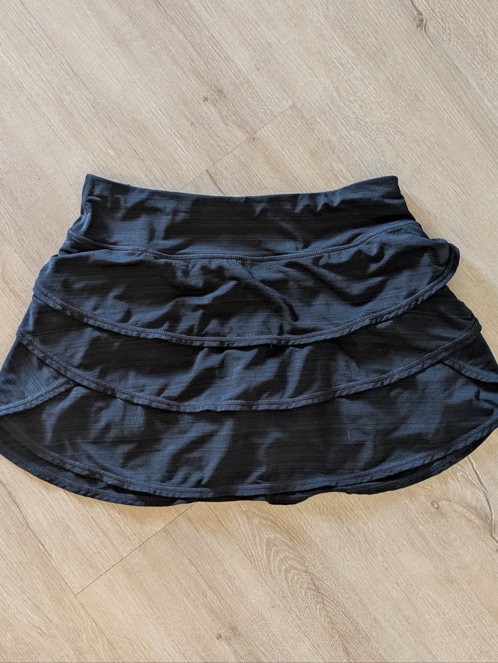 Ideology Black Tiered Athletic Tennis Golf Sporty Skort Medium